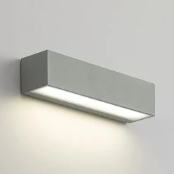 Arcchio LED-ulkoseinälamppu Lengo, 25 cm, 1-lamppuinen, harmaa, CCT