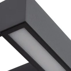 Arcchio LED-ulkoseinävalaisin Kovato, tummanharmaa, IP65