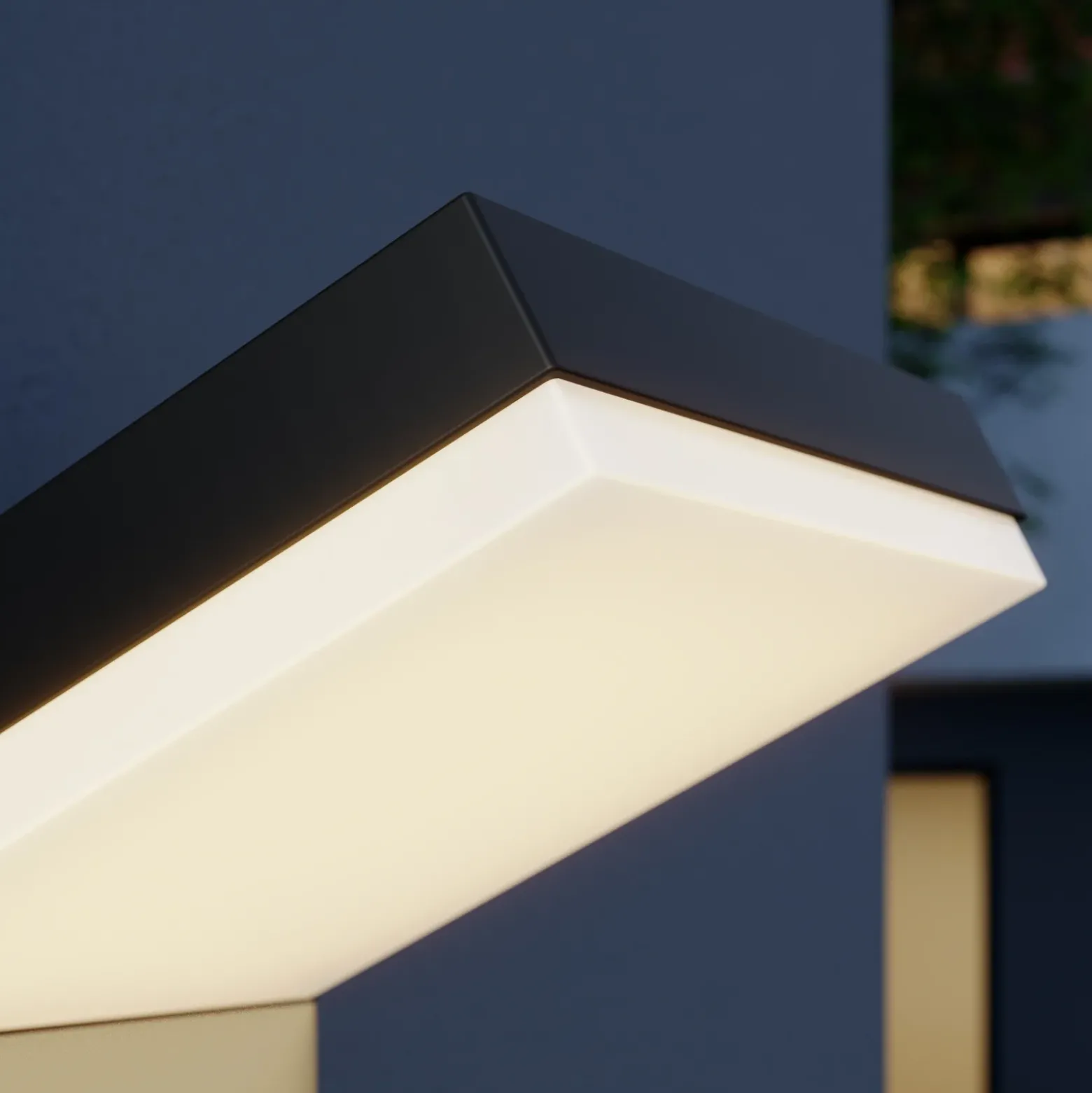 Arcchio LED-ulkoseinävalaisin Yolena, anturi, antrasiitti, alumiini