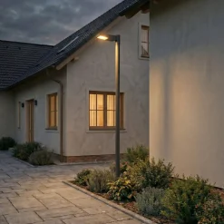 Arcchio LED-ulkovalaisin Nefarius, 250 cm, tummanharmaa, IP65