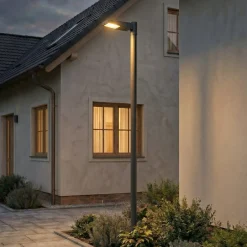 Arcchio LED-ulkovalaisin Nefarius, 250 cm, tummanharmaa, IP65