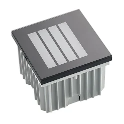 Arcchio LED upotettava seinävalaisin Zamo, rasteri, musta, IP65