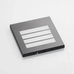 Arcchio LED upotettava seinävalaisin Zamo, rasteri, musta, IP65
