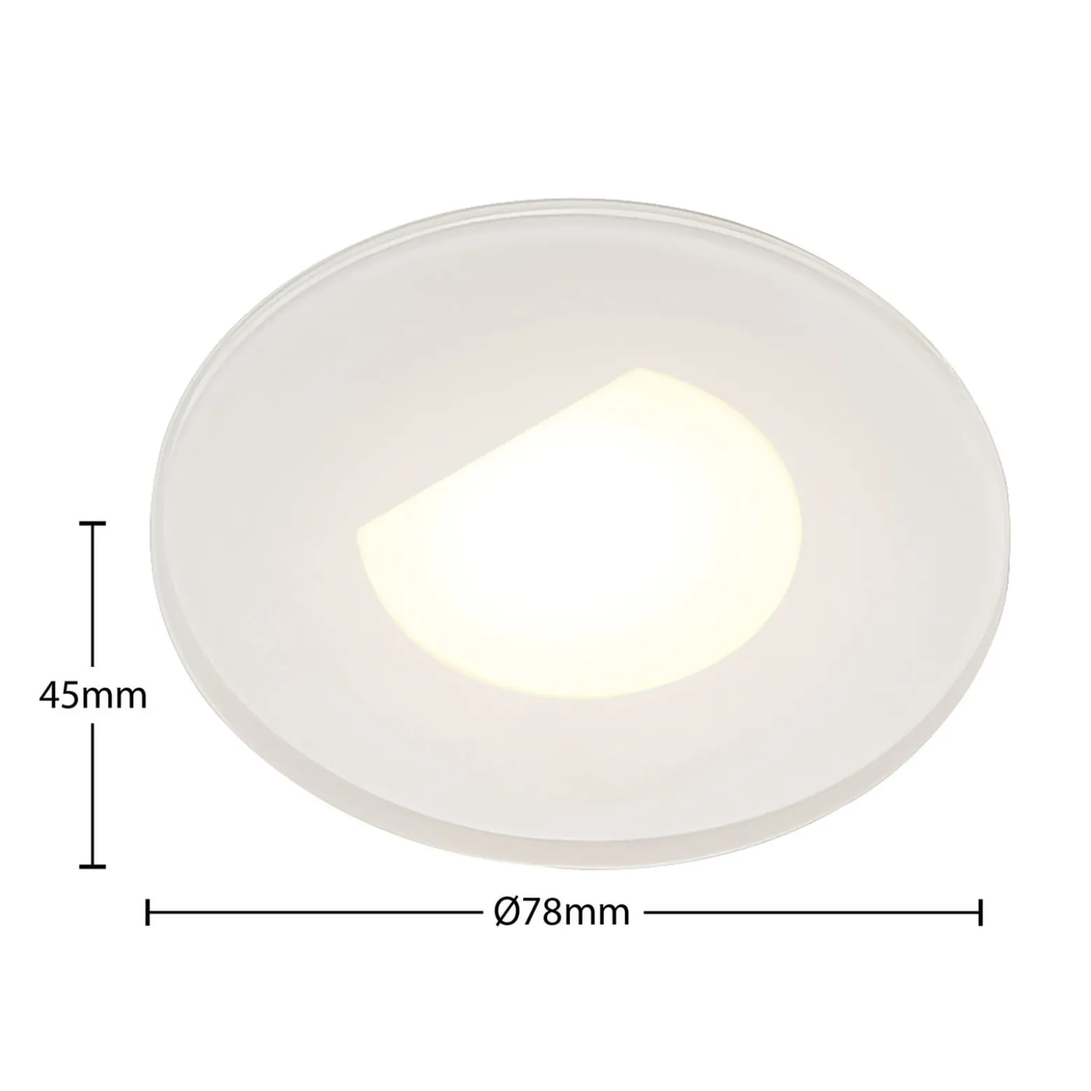 Arcchio LED uppoasennusvalaisin Vexi, Ø 7,8 cm, valkoinen, alumiini, CCT-arvo