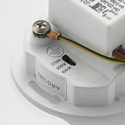 Arcchio LED uppoasennusvalaisin Vexi, Ø 7,8 cm, valkoinen, alumiini, CCT-arvo