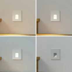 Arcchio LED uppoasennusvalaisin Vexi, 7,5 cm x 7,5 cm, hopea, CCT