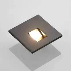 Arcchio LED uppoasennusvalaisin Vexi, 7,5 cm x 7,5 cm, musta, CCT