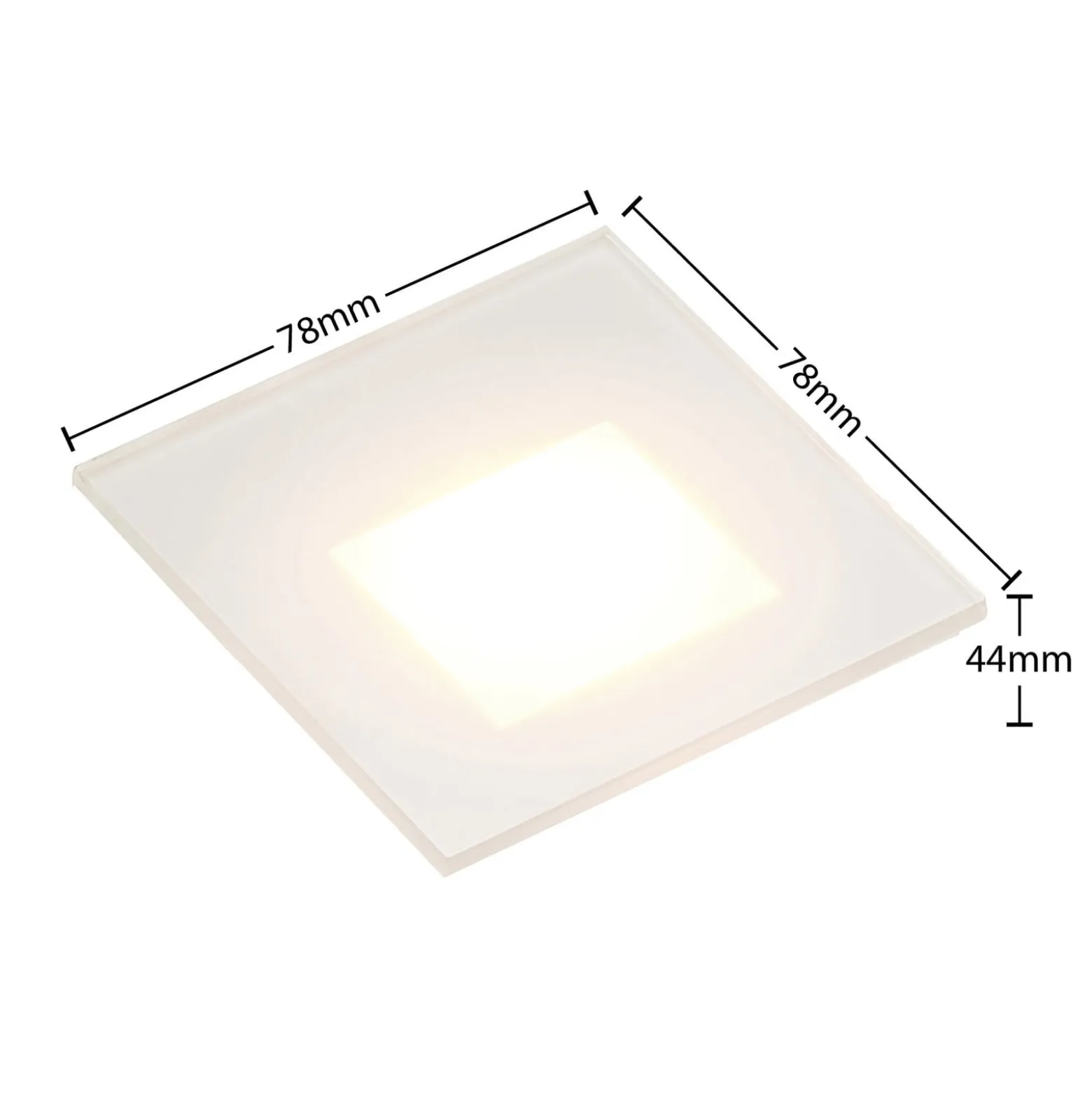 Arcchio LED uppoasennusvalaisin Vexi, 7,8 cm x 7,8 cm, valkoinen, CCT-arvo