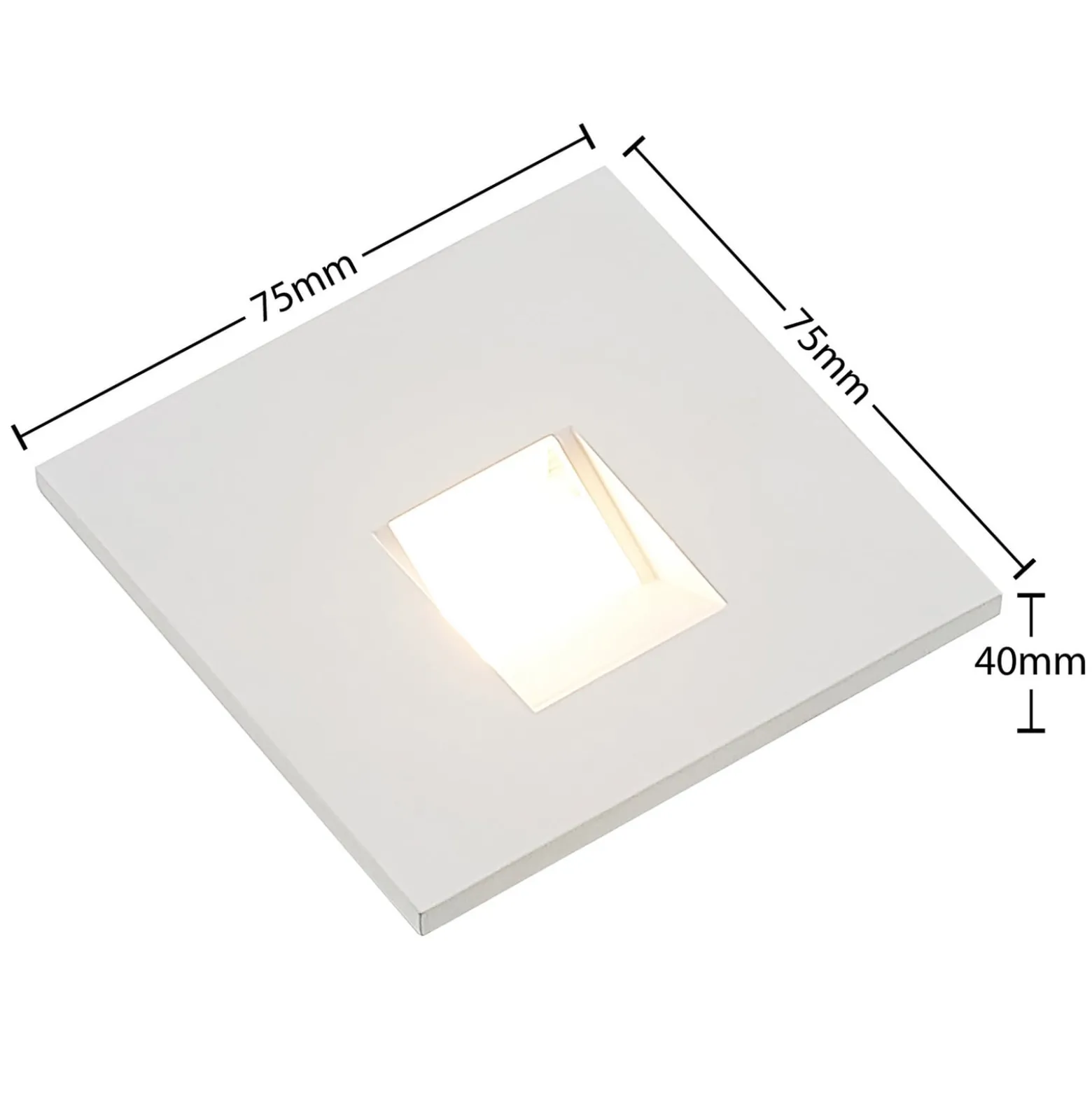 Arcchio LED uppoasennusvalaisin Vexi, 7,5 cm x 7,5 cm, valkoinen, CCT-arvo