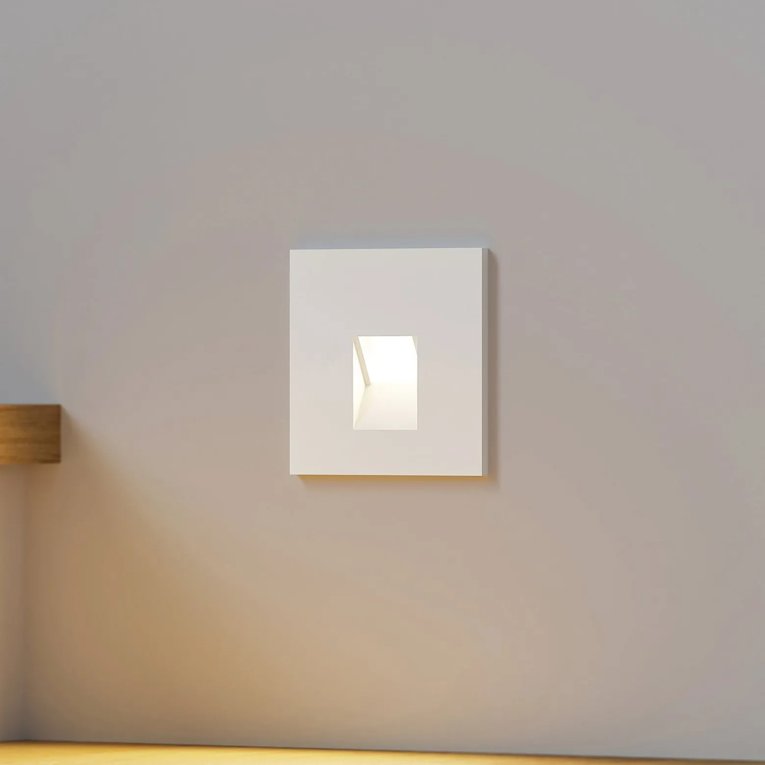 Arcchio LED uppoasennusvalaisin Vexi, 7,5 cm x 7,5 cm, valkoinen, CCT-arvo