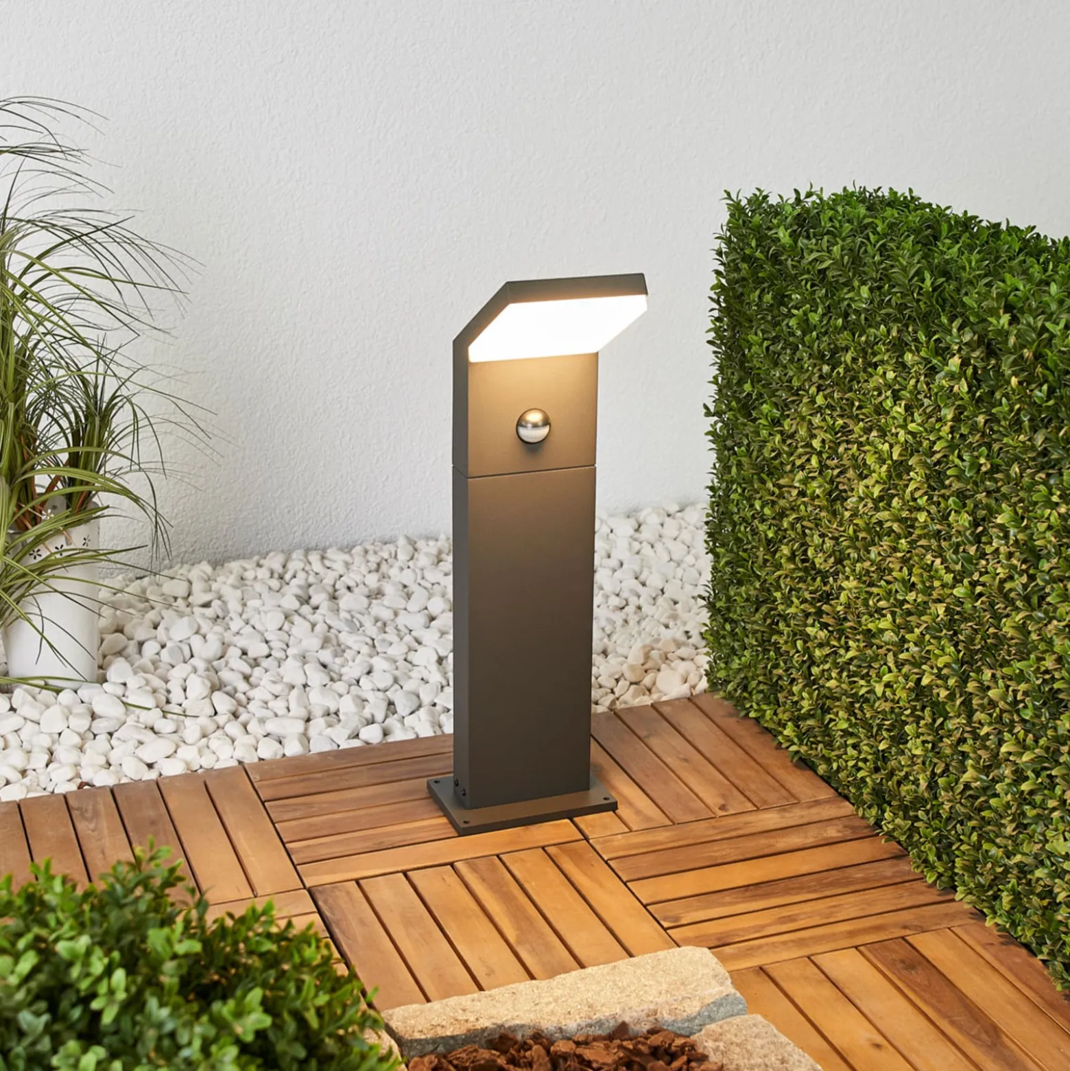 Arcchio LED-valaisin Yolena, anturi, 60 cm, antrasiittipunainen