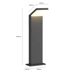 Arcchio LED-valaisin Yolena, 60 cm, antrasiitti, alumiinia