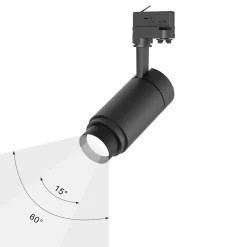 Arcchio Nanna LED-kiskospotti musta 3000K 12W