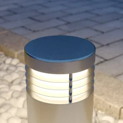 Arcchio pollarilamppu Caramia, 23 cm, ruostumaton teräs, merivedenkestävä