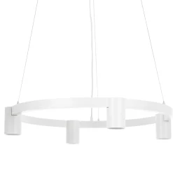 Arcchio riippuvalaisin Brinja, valkoinen, Ø 64 cm, 4-lamppuinen, GU10