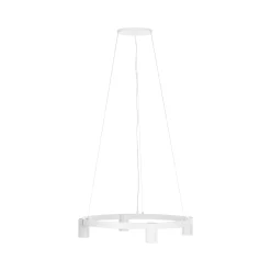 Arcchio riippuvalaisin Brinja, valkoinen, Ø 64 cm, 4-lamppuinen, GU10