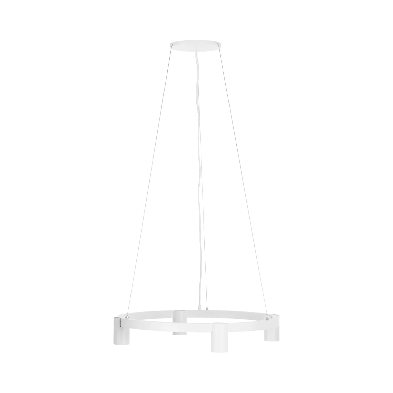 Arcchio riippuvalaisin Brinja, valkoinen, Ø 64 cm, 4-lamppuinen, GU10