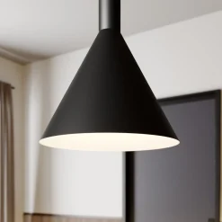 Arcchio riippuvalo Tadej, 4-lamppuinen, musta-valkoinen, metalli, E27