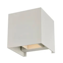 Arcchio seinävalaisin Zuzana, kulmikas, valkoinen, G9, 10 cm leveä