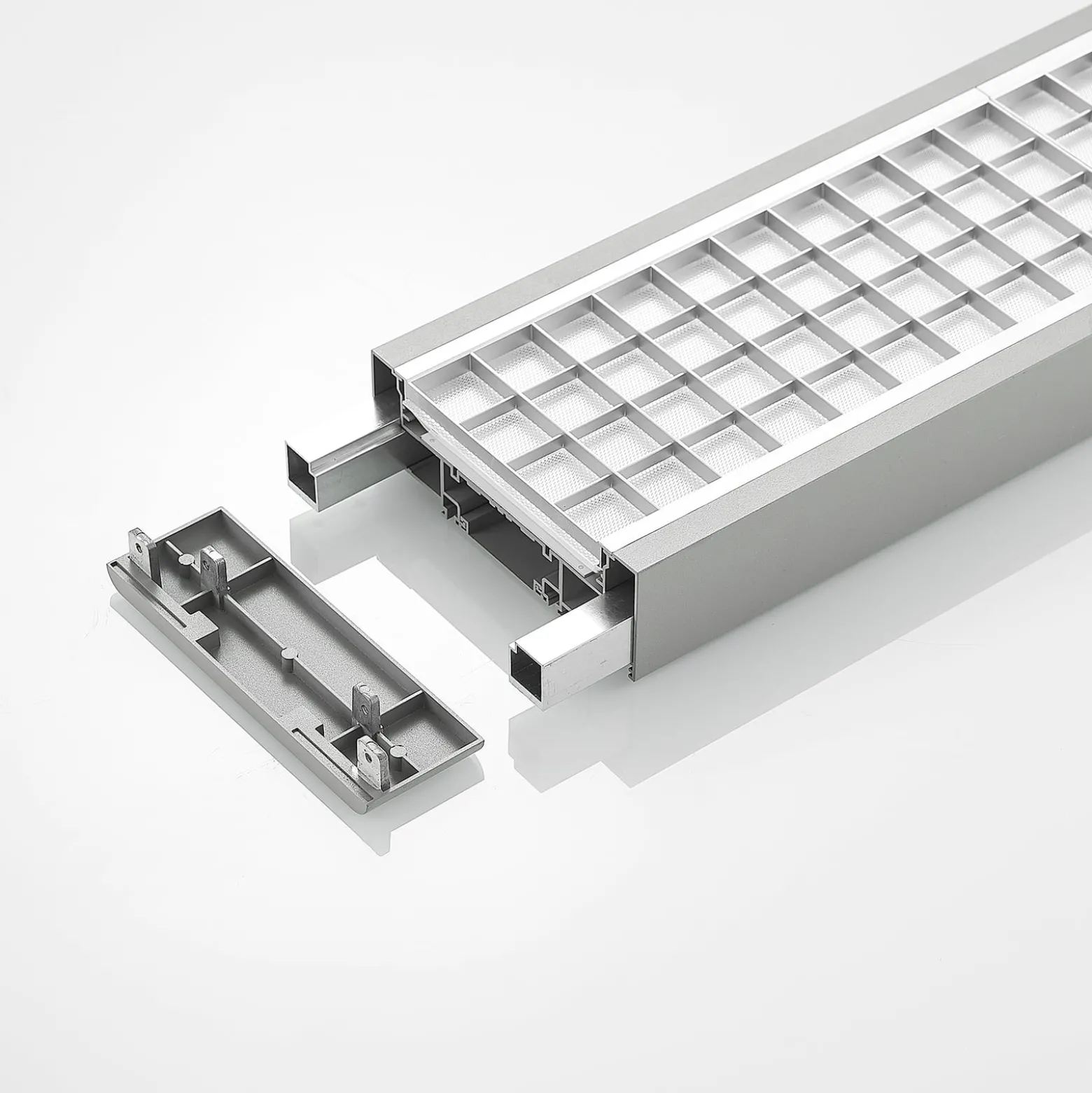Arcchio Susi LED toimisto-riippuvalaisin, hopea, 120 cm, 4000K, DALI