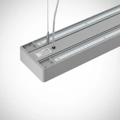 Arcchio Susi LED toimisto-riippuvalaisin, hopea, 120 cm, 4000K, DALI