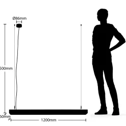 Arcchio Susi LED toimisto-riippuvalaisin, hopea, 120 cm, 4000K, DALI