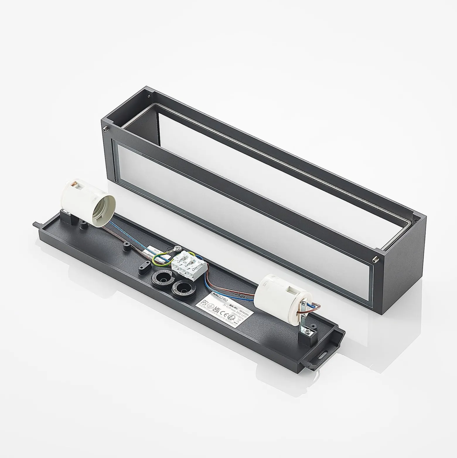 Arcchio ulkoseinälamppu LengoE27, 38 cm, antrasiitti, E27, IP54