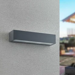 Arcchio ulkoseinälamppu LengoE27, 38 cm, antrasiitti, E27, IP54