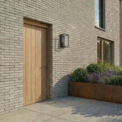Arcchio ulkoseinävalaisin Ismera, antrasiitti/messinki E27, IP65