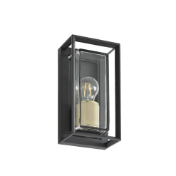 Arcchio ulkoseinävalaisin Ismera, antrasiitti/messinki E27, IP65