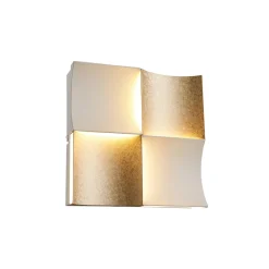 Ariella-LED-seinävalaisin, kullanvärinen, leveys 21 cm, metallia