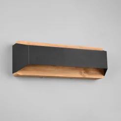 Arino LED-seinävalaisin, musta, leveys 35,2 cm