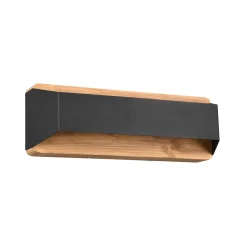 Arino LED-seinävalaisin, musta, leveys 35,2 cm