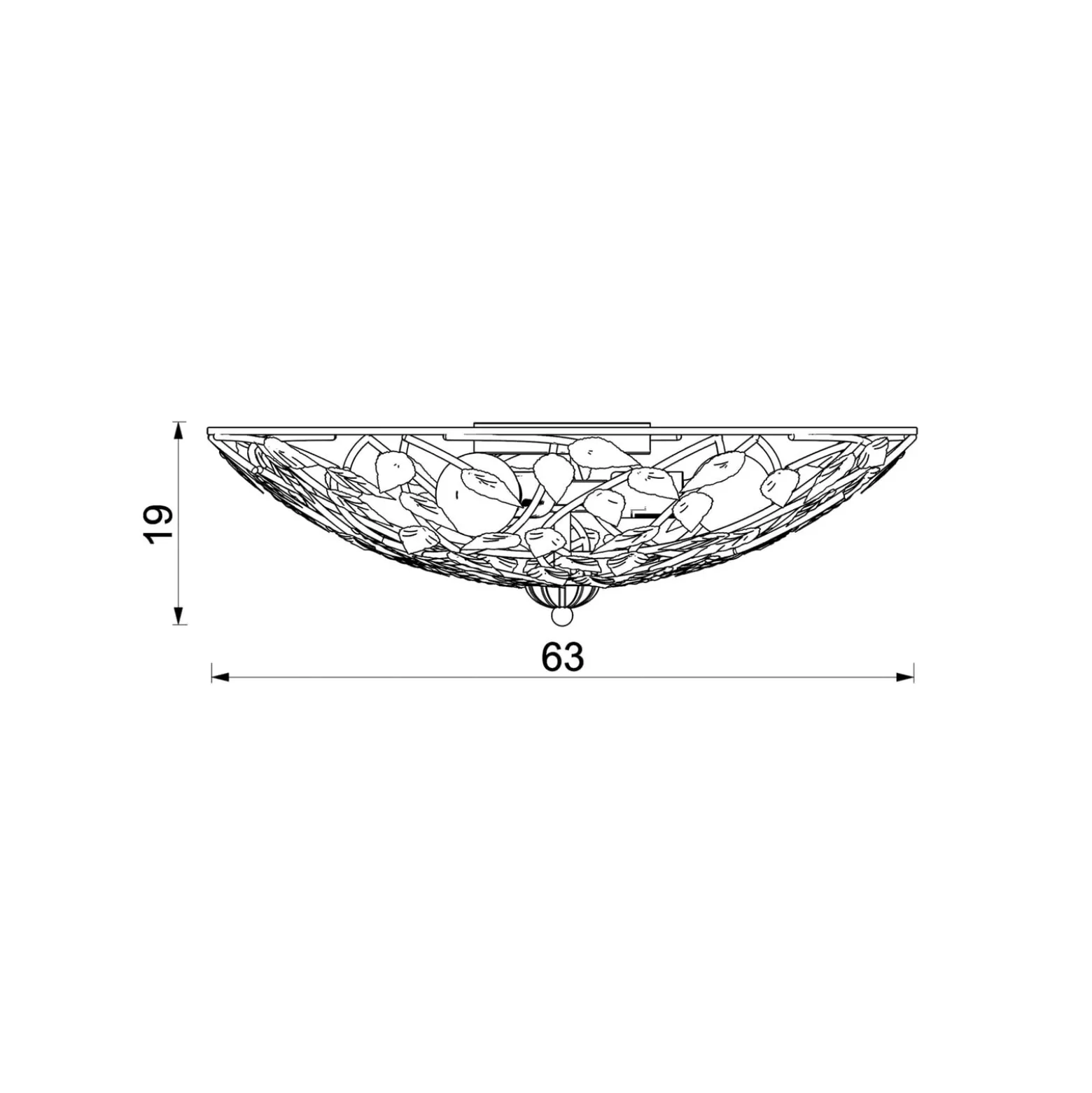 Arion kattovalaisin, kerma/kulta patinoitu, Ø 63 cm, teräs