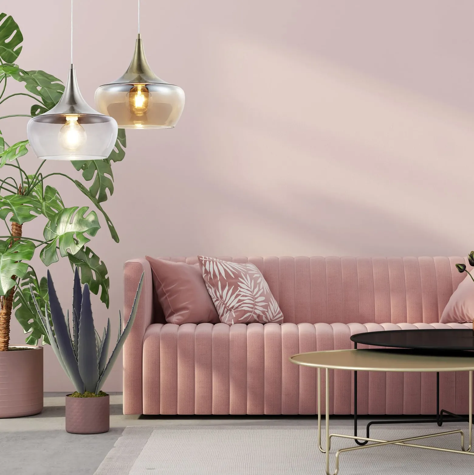Arola lasinen riippuvalaisin, antiikkimessinki