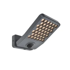 ATLANTIS LED-anturilla varustettu ulkoseinälamppu, tummanharmaa, 22 cm, IP54