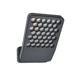 ATLANTIS-LED-ulkoseinävalaisin, tummanharmaa, 22 cm, metallia, IP54