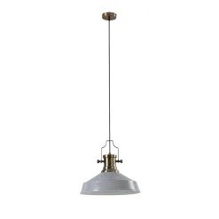 Augusta-riippuvalaisin, harmaa, Ø 40 cm, metalli, E27, vintage