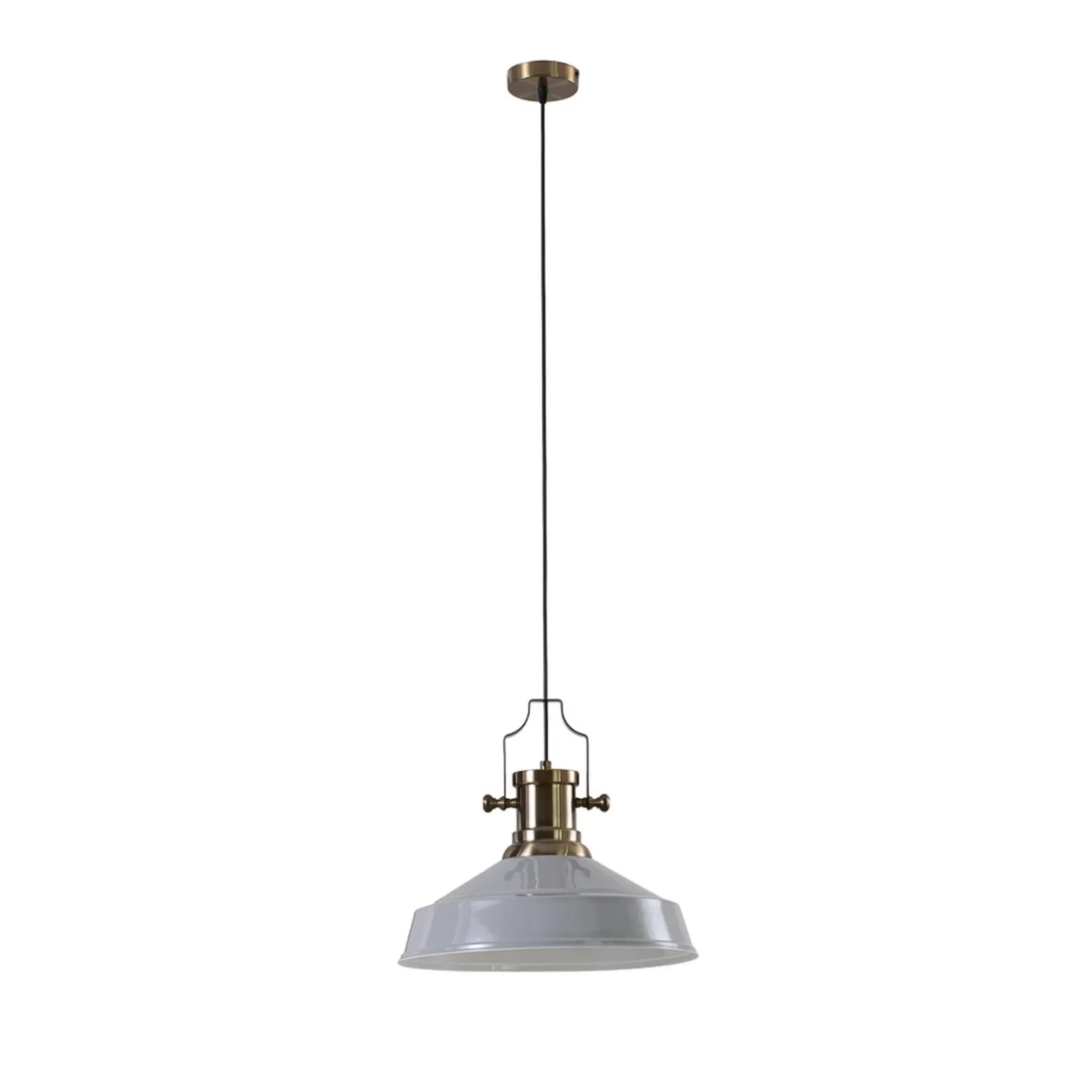 Augusta-riippuvalaisin, harmaa, Ø 40 cm, metalli, E27, vintage