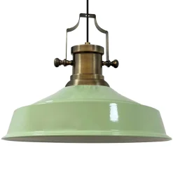 Augusta riippuvalaisin, mintunvihreä, Ø 40 cm, metalli, E27, vintagea