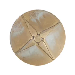 Aura Disk -LED-pollarivalaisin, korkeus 50 cm, antiikkimessinki