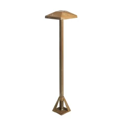 Aura Edge -LED-pollarivalaisin, korkeus 50 cm, antiikkimessinki