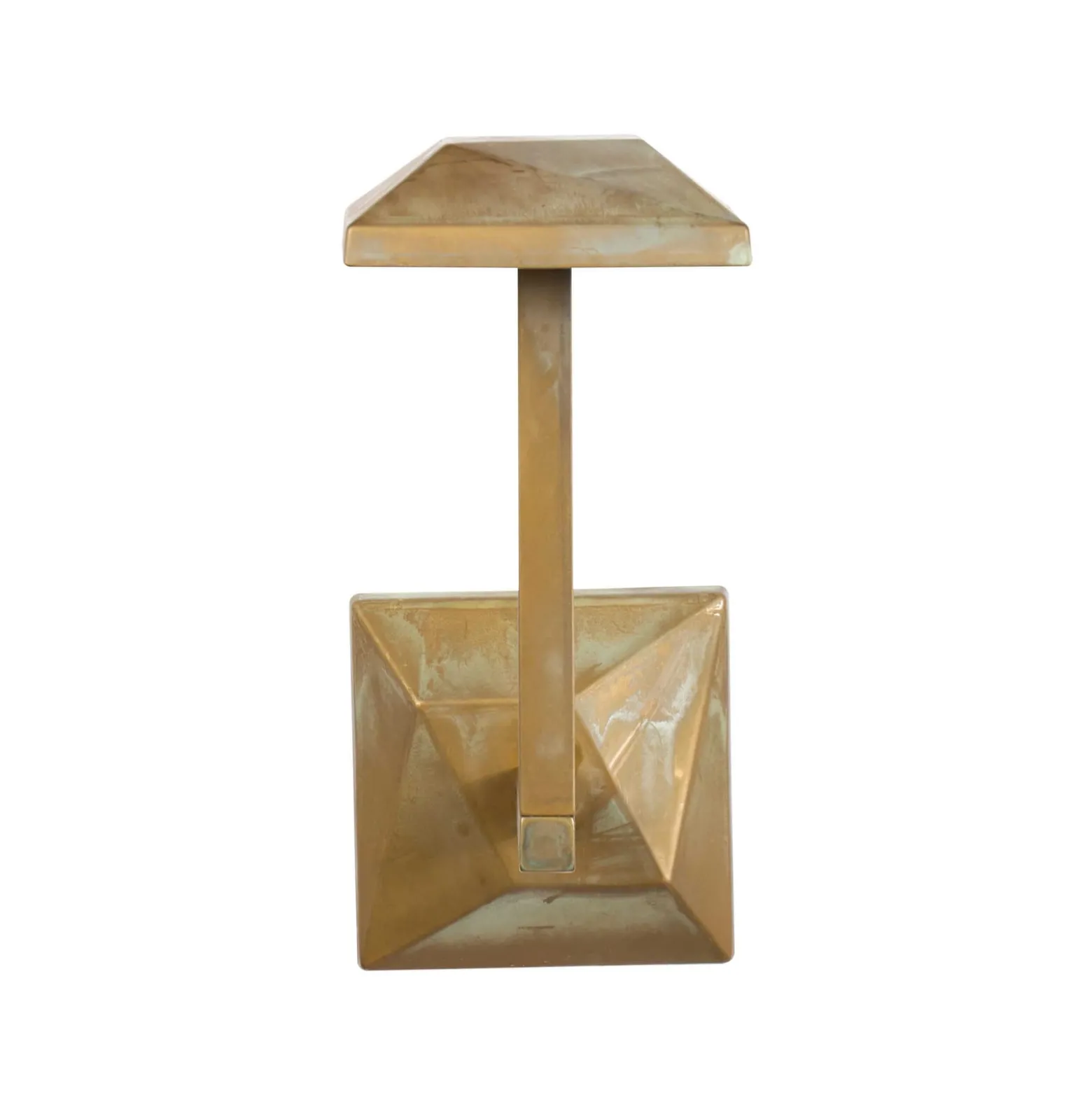 Aura Edge -LED-ulkoseinävalaisin, korkeus 24 cm, antiikkimessinki