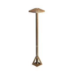 Aura Frame -LED-pollarivalaisin, korkeus 50 cm, antiikkimessinki