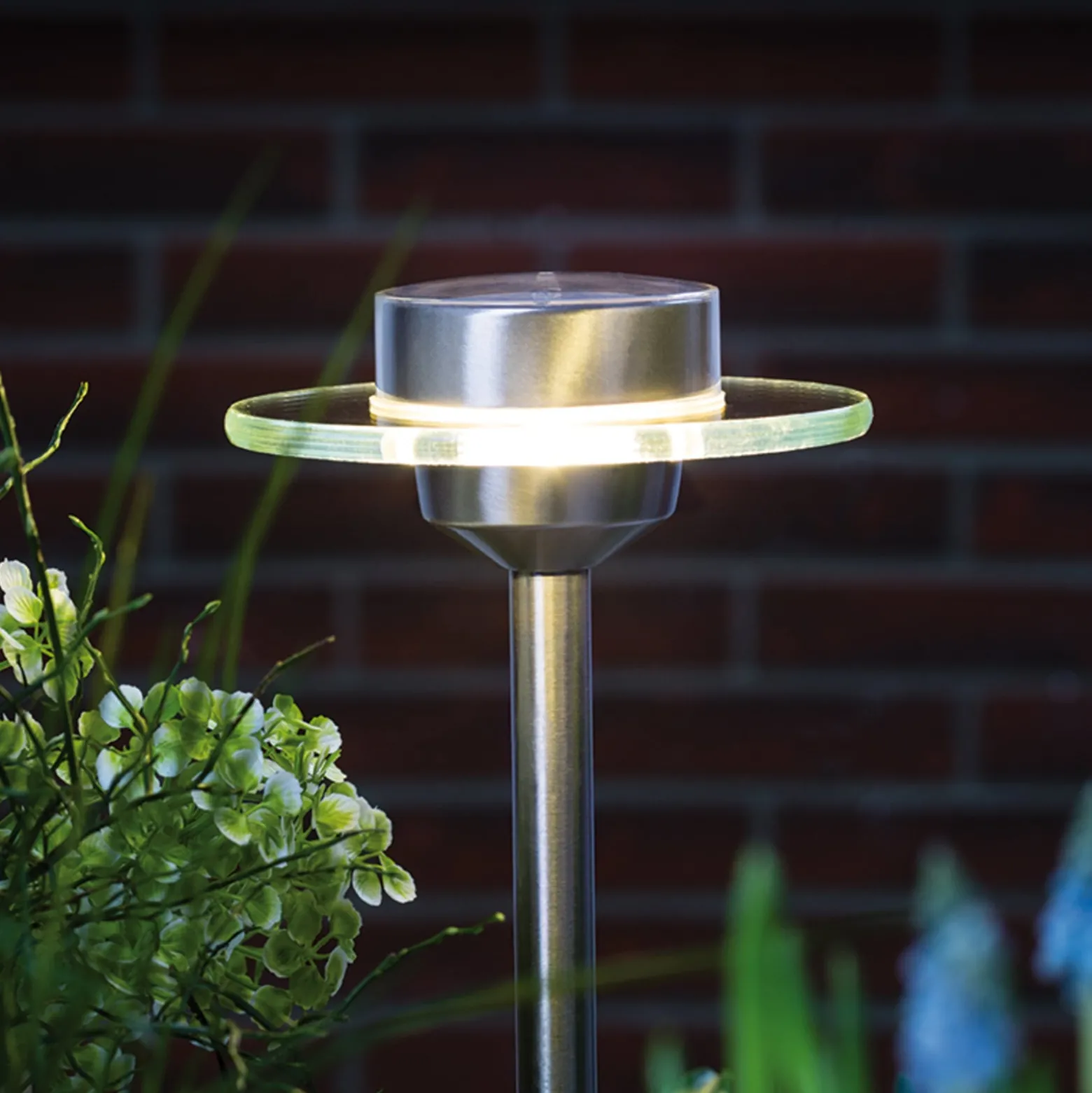 Aurinkokennovalaisin Ufo LED IP44 ruostumaton