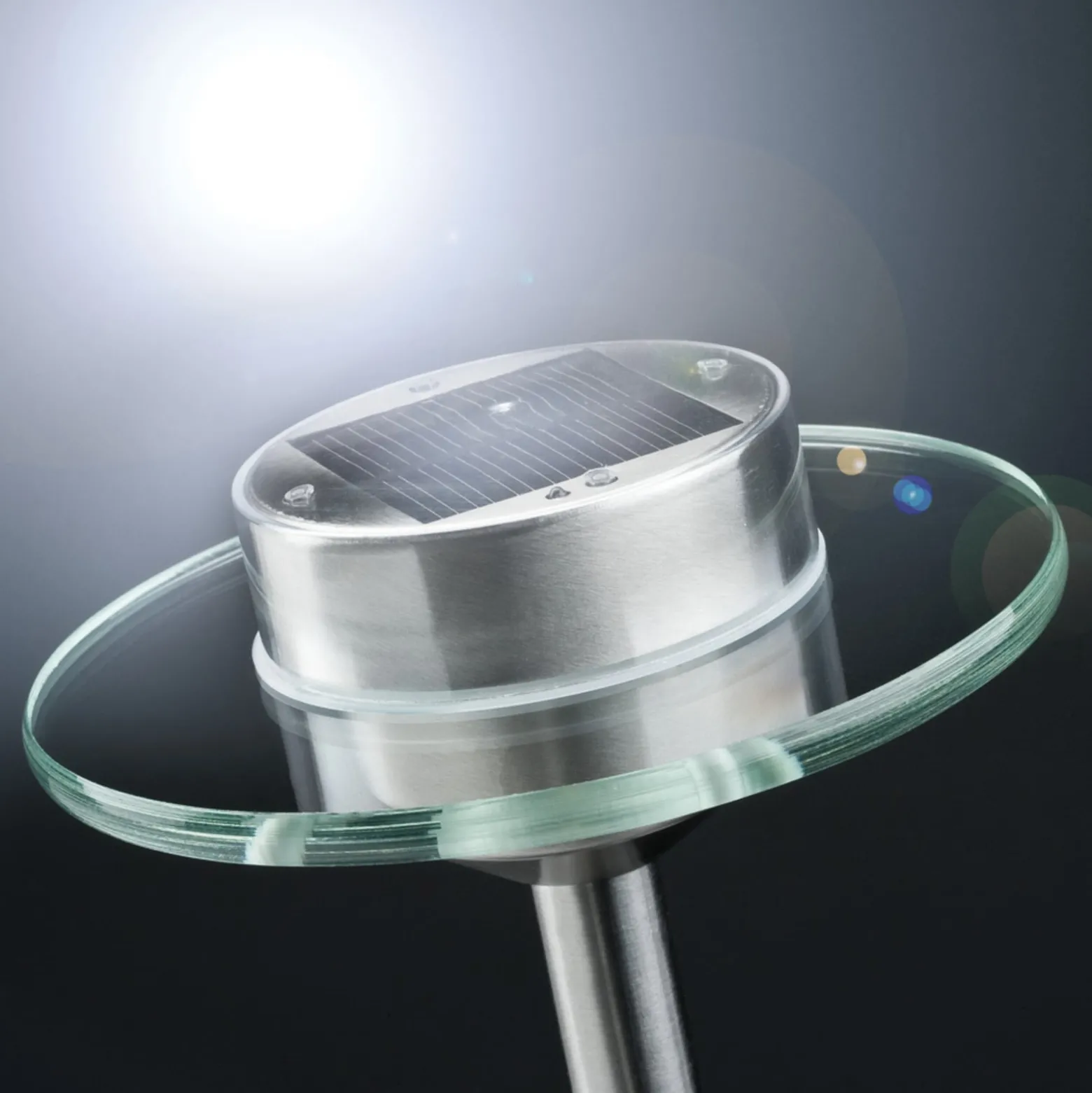 Aurinkokennovalaisin Ufo LED IP44 ruostumaton