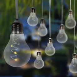 Aurinkok. LED-valoketju 33798-10, hopea metallinen