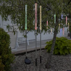 Aurinkokäyttöinen Bubbly-LED-valaisin 3x, moniväri
