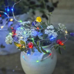 Aurinkokäyttöinen Dew Drop -LED-valoketju moniväri