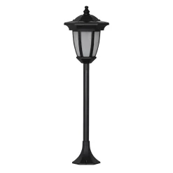 Aurinkokäyttöinen Flame-LED-valaisin, 4 in 1 musta